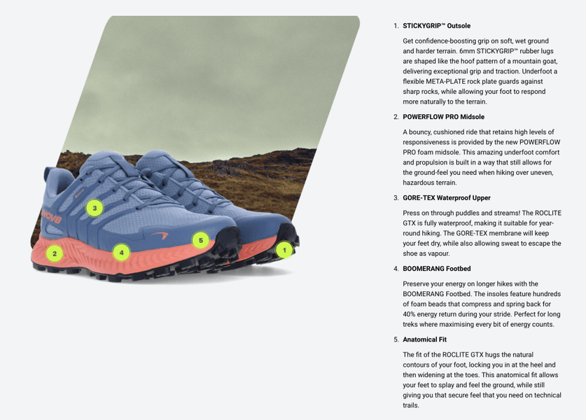 Inov-8 Roclite GTX tursko herre